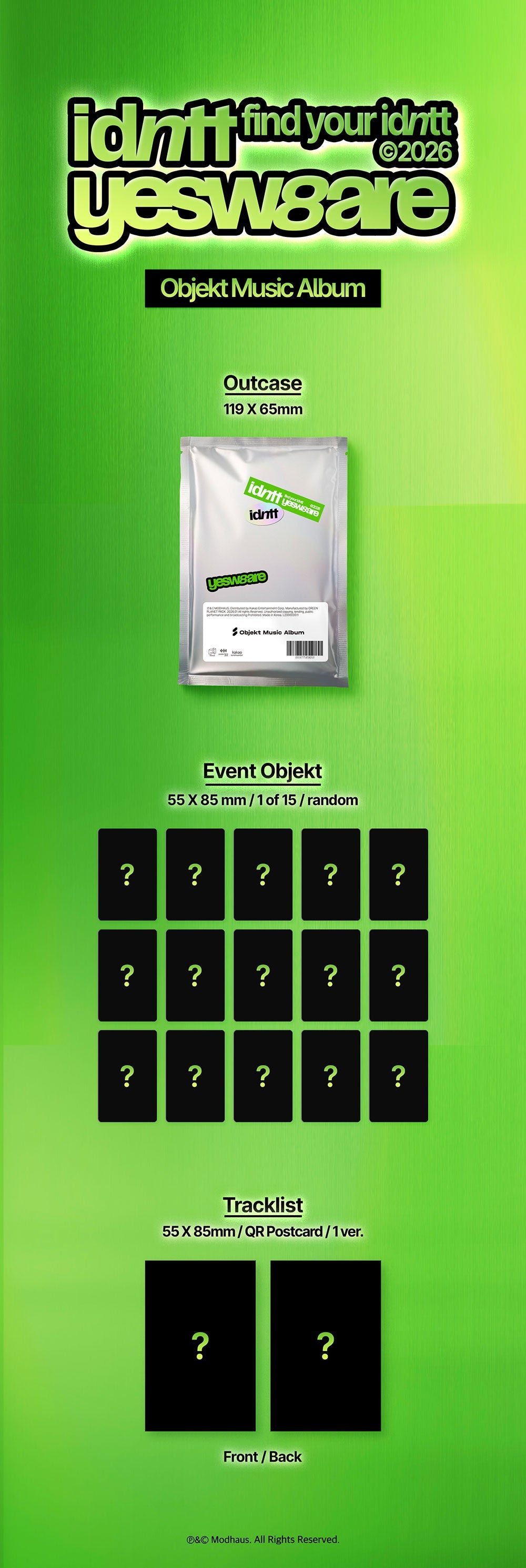 idntt - yesw8are - 1st Mini Album 'find your idntt' (Objekt Music Album ver.)