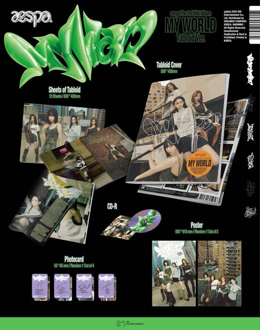 aespa - 3rd Mini-Album ‘MY WORLD' (Tabloid Version)
