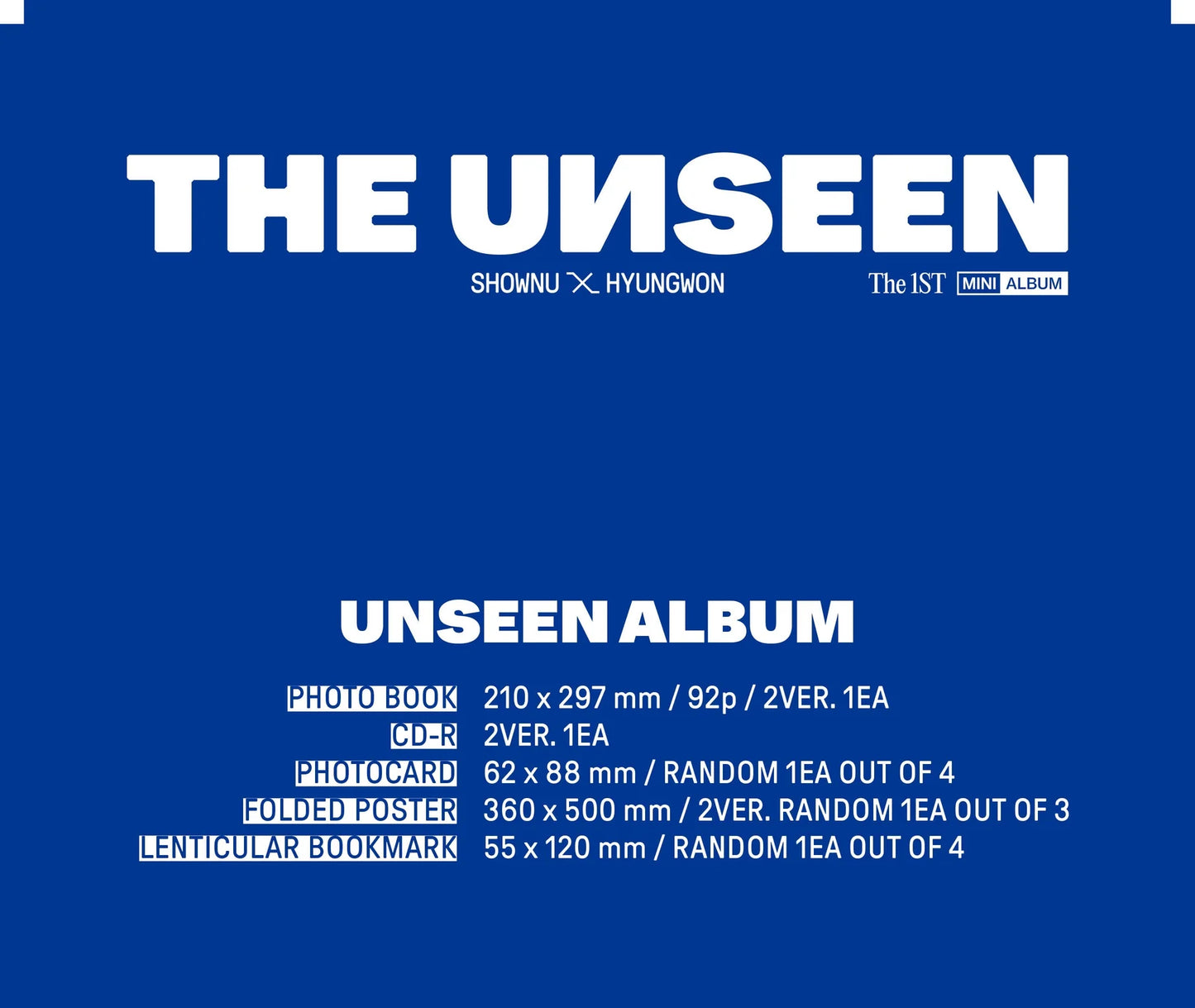 MONSTA X - SHOWNU x HYUNGWON - 1st Mini-Album ‘THE UNSEEN’