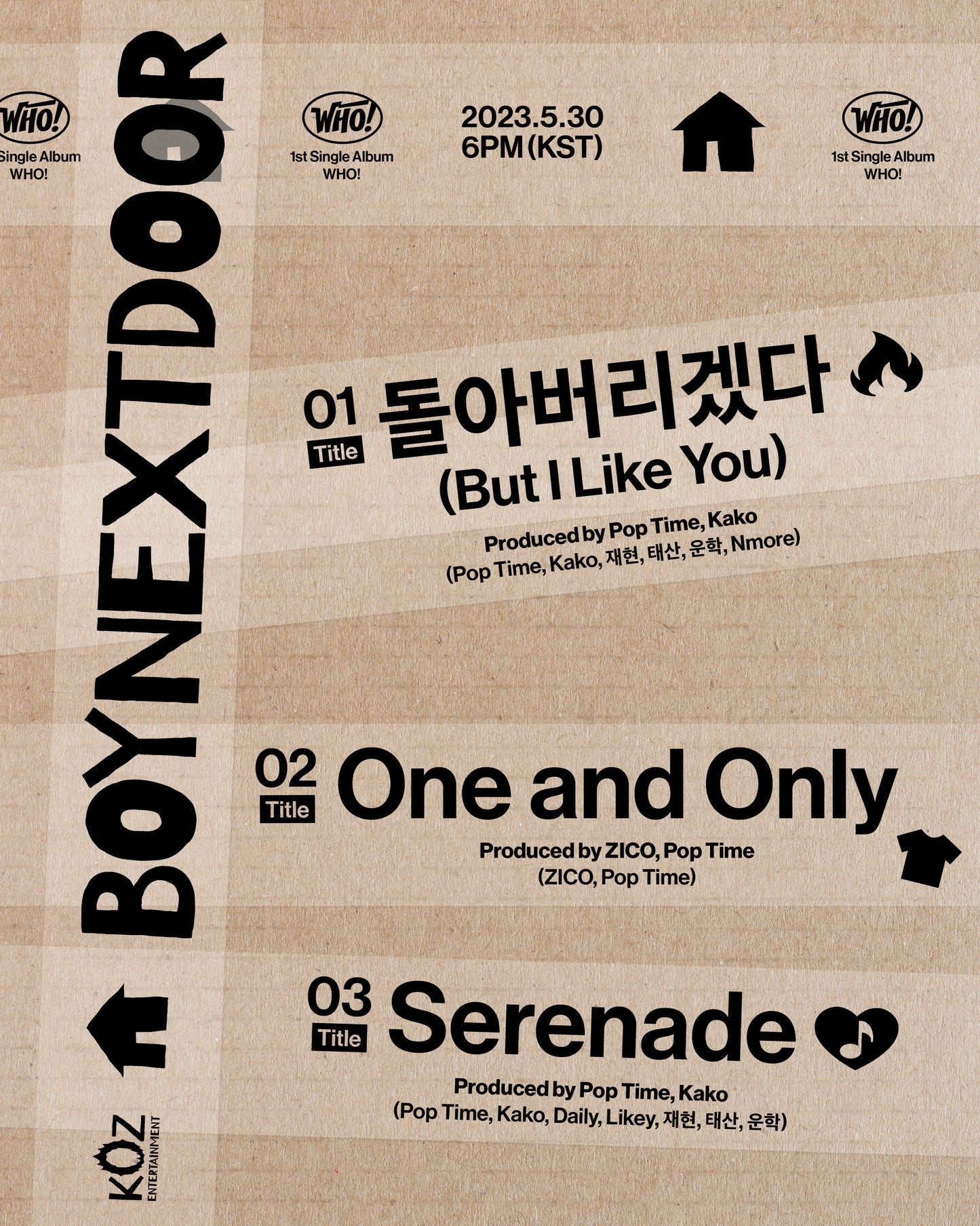 BOYNEXTDOOR - 1st Single Album 'WHO!'