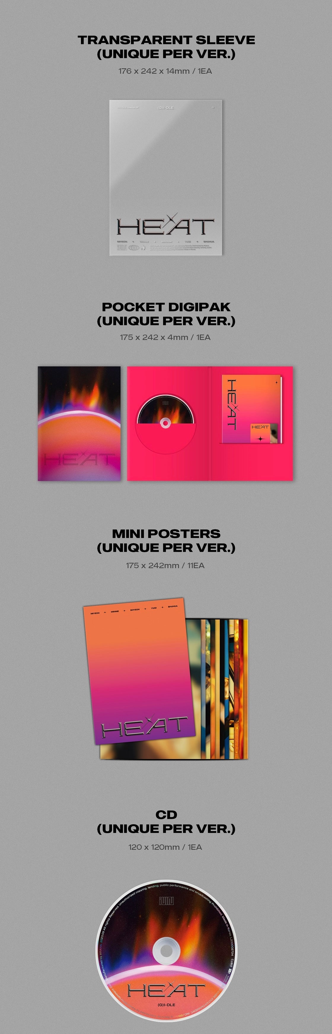 (G)I-DLE - Special EP ‘HEAT’ (Sleeve Version)