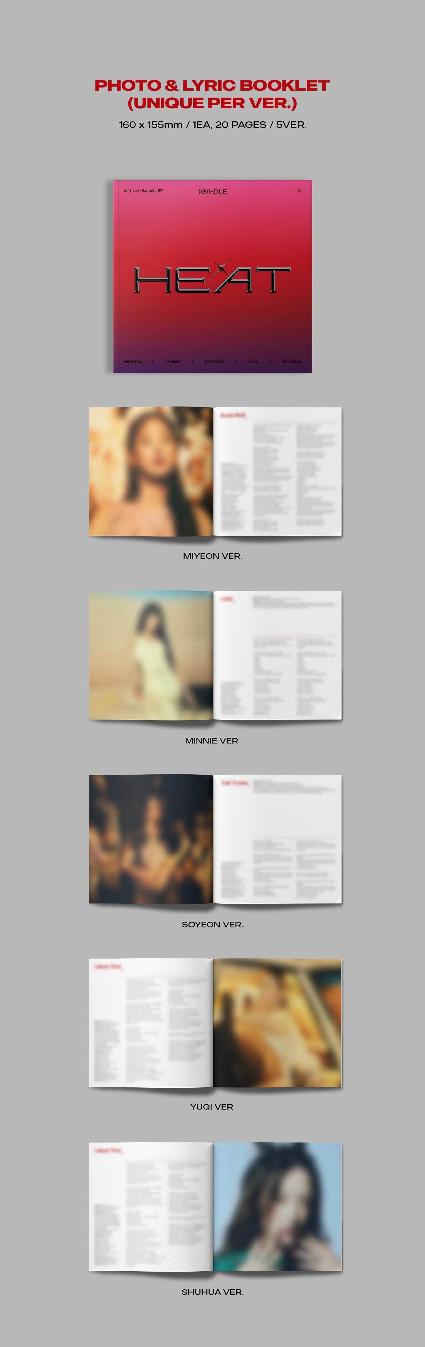 (G)I-DLE - Special Album ‘HEAT’ (DIGIPAK - Member Version)