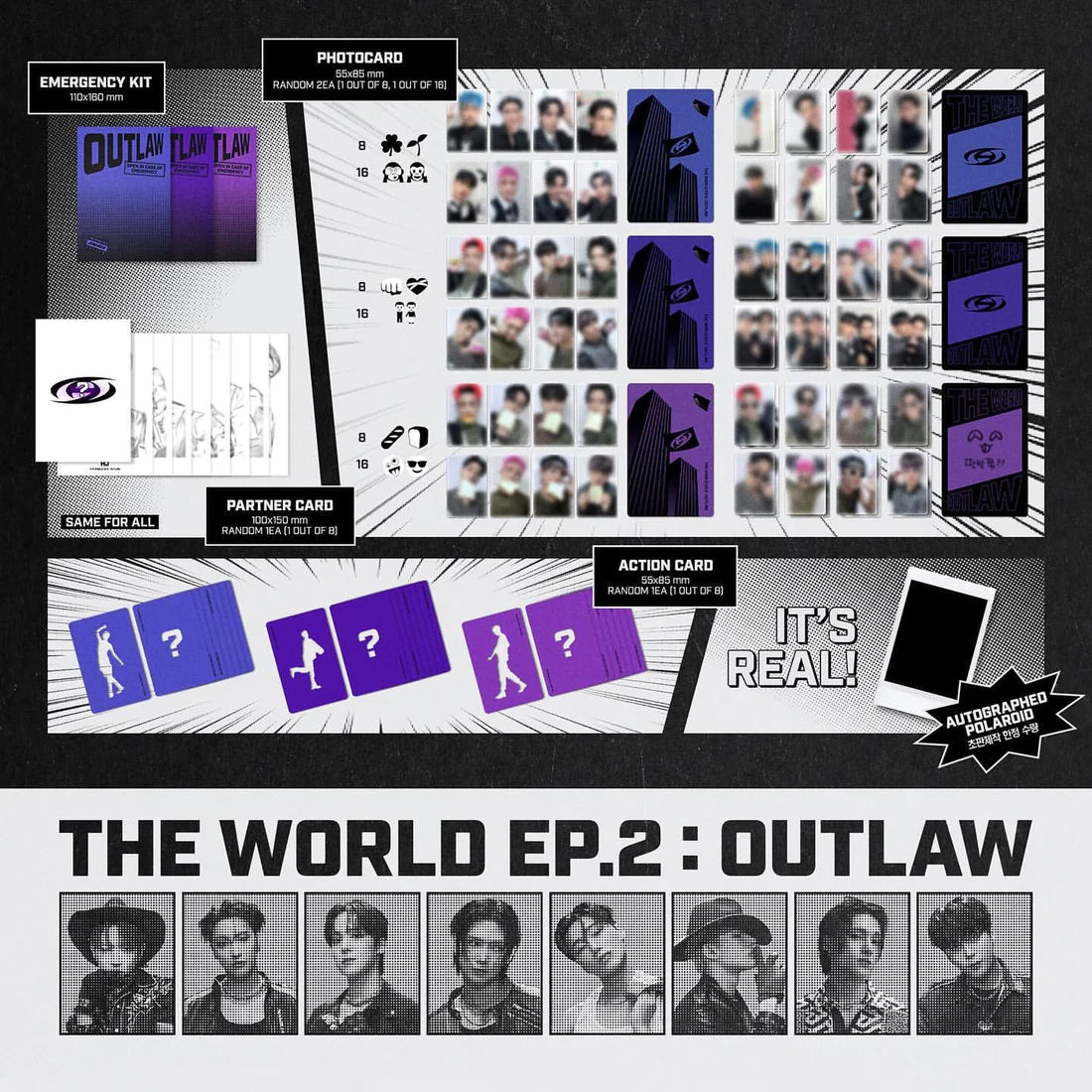ATEEZ 에이티즈 - 9th Mini-Album 'THE WORLD EP.2 : OUTLAW' (Korean Version) + Apple Music POB