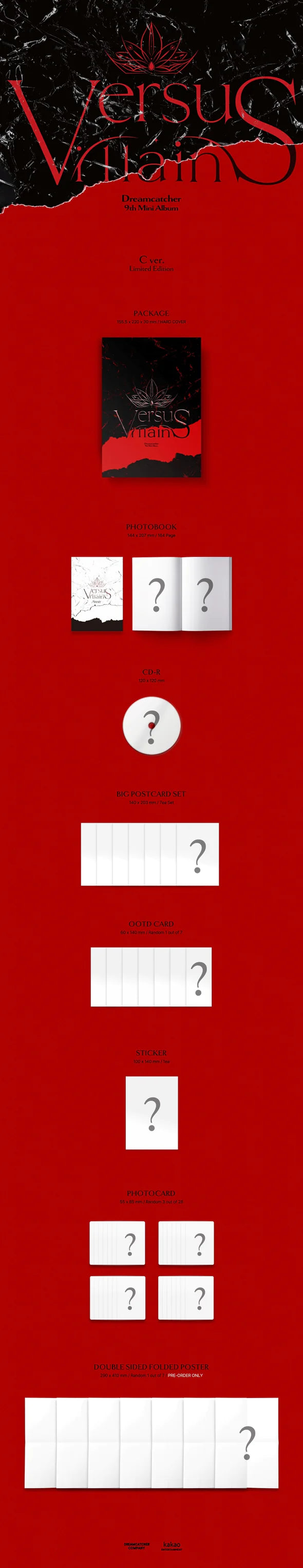 Dreamcatcher 드림캐쳐 - 9th Mini-Album 'VillainS' (C Version) (Limited Edition)