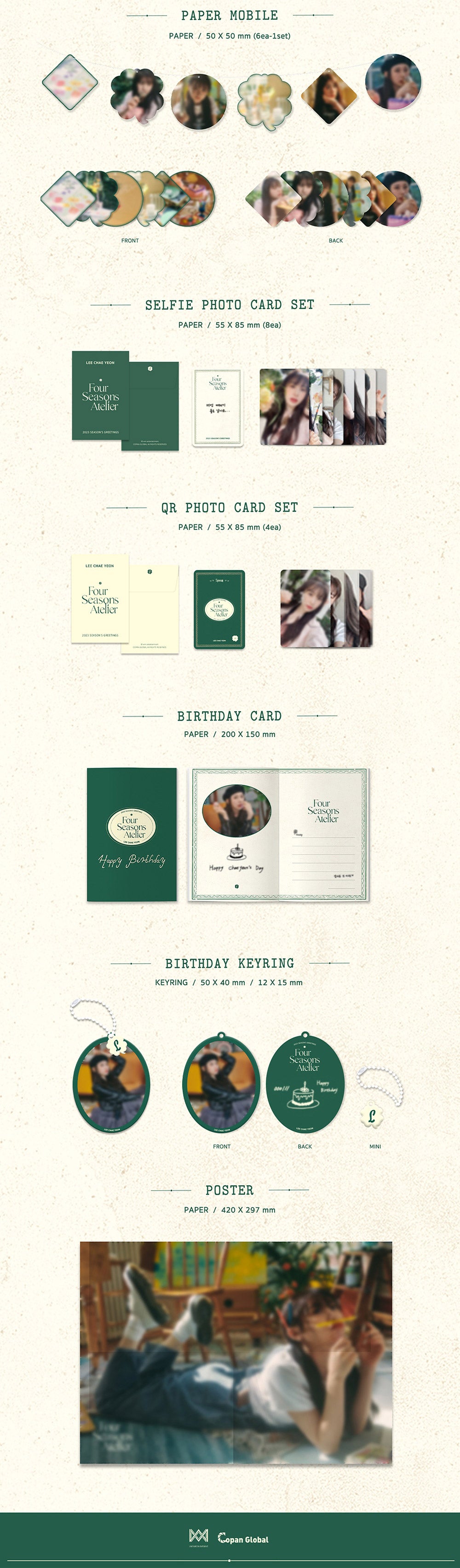 LEE CHAEYEON - 2023 SEASONS GREETINGS 'Four Seasons Atelier'