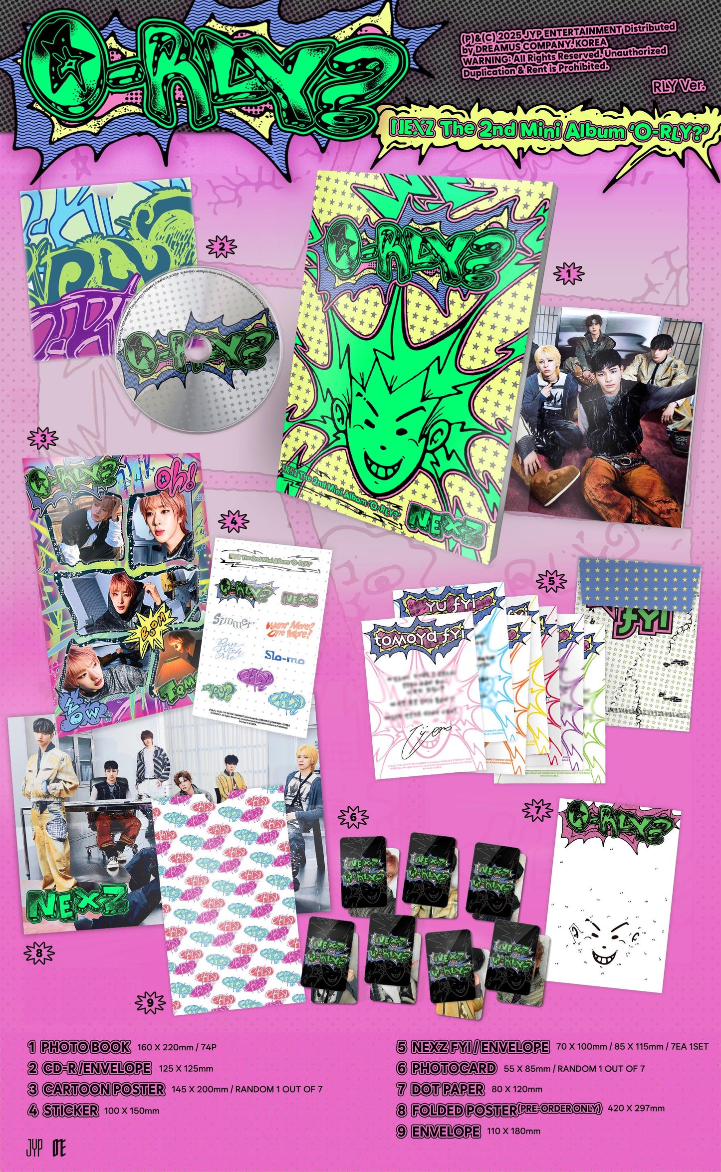NEXZ - 2nd Mini-Album 'O-RLY?' (Standard Version) + Apple Music Photocard POB