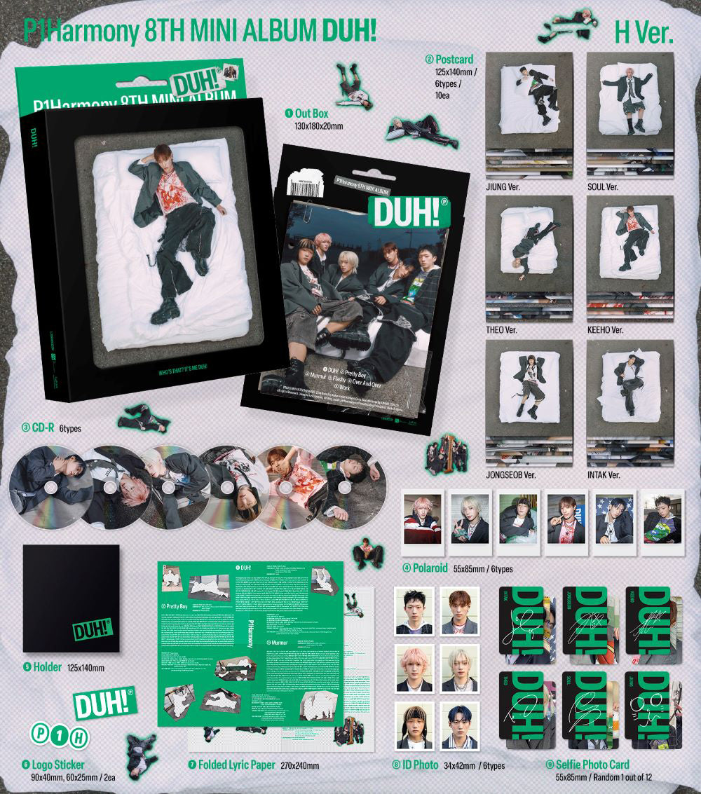 P1Harmony - 8th Mini-Album 'DUH!' (H Ver.)(Compact Version)