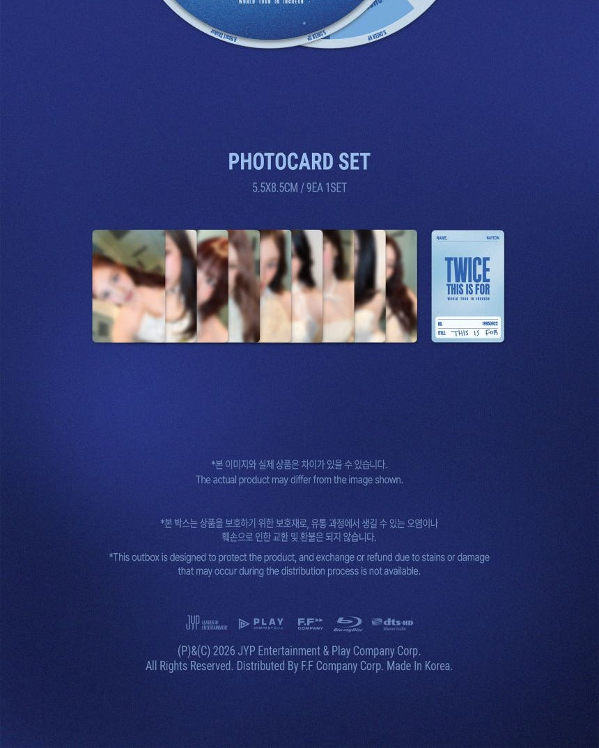 TWICE - 'THIS IS FOR' WORLD TOUR IN INCHEON Blu-Ray + Ticket POB