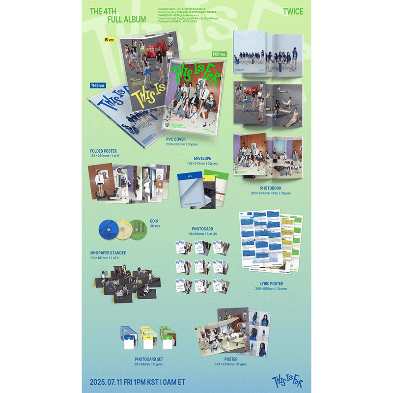 TWICE - 4th Album 'This is For' (Standard Version) + Soundwave POB Photocard