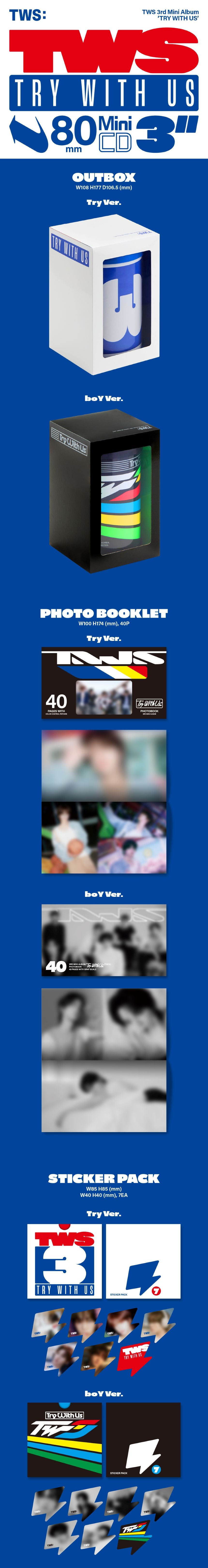 TWS - 3rd Mini-Album 'TRY WITH US' + KPOP2GETHER POB Photocards