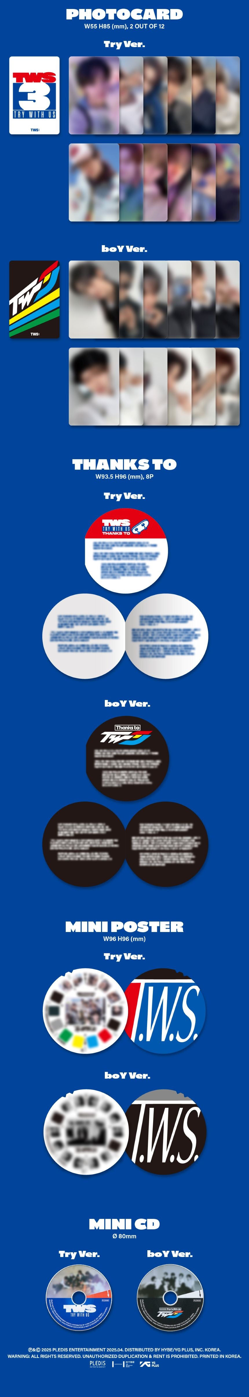 TWS - 3rd Mini-Album 'TRY WITH US' + KPOP2GETHER POB Photocards