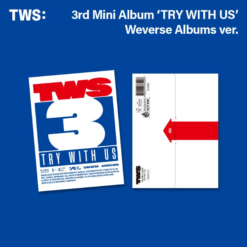 TWS - 3rd Mini-Album 'TRY WITH US' (Weverse Version) + KPOP2GETHER POB Circle Photocard & Logo Frame