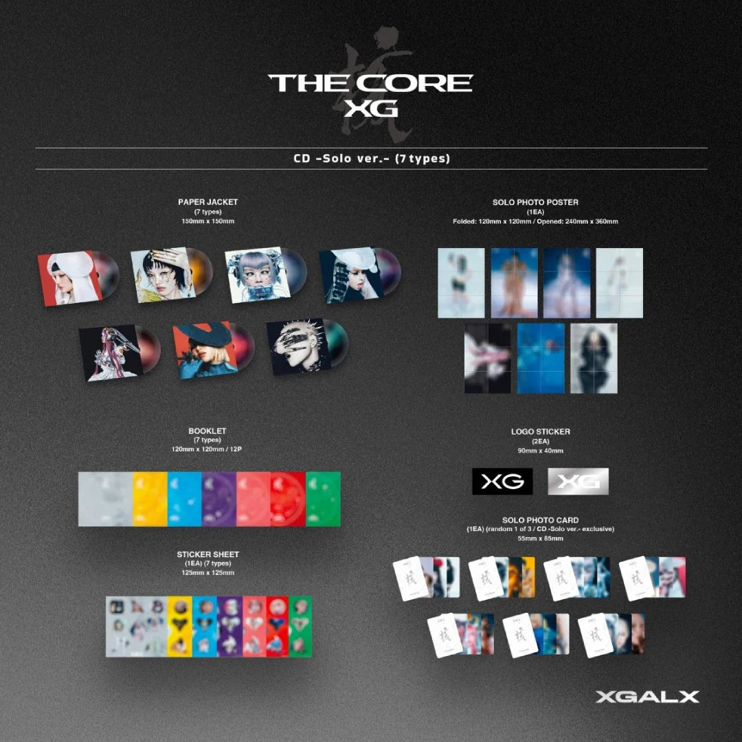 XG - 1st Album 'THE CORE - 核' (Solo ver.) + Solo Trading Card