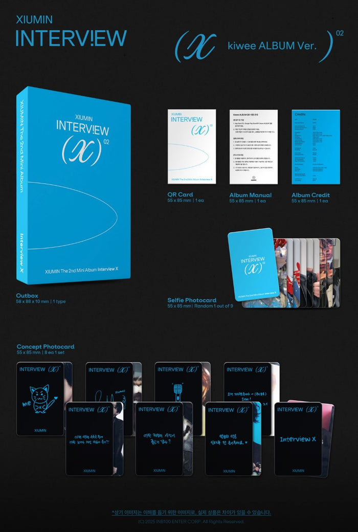 EXO - XIUMIN - 'Interview X' (kiwee Album Version) + Apple Music POB Photocard