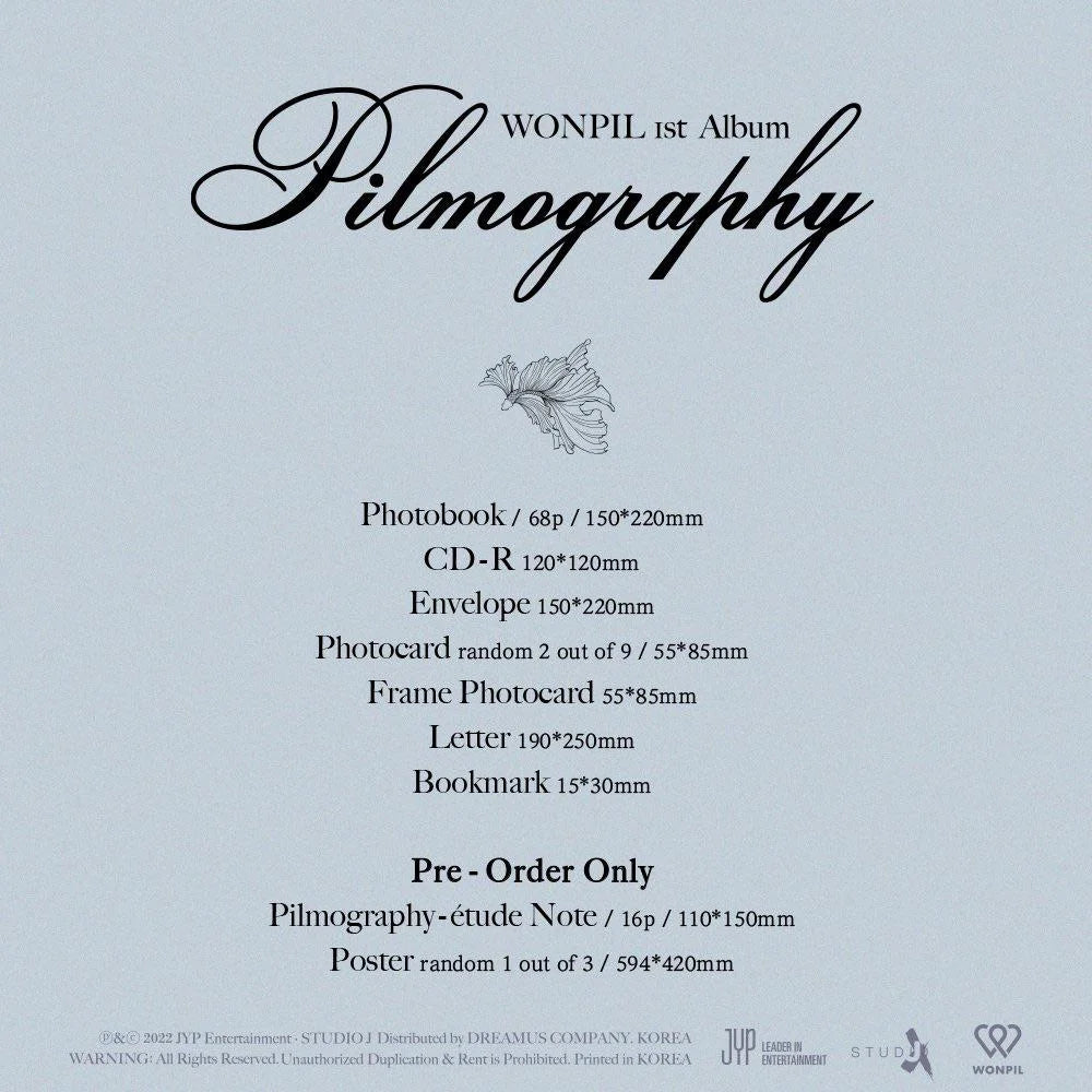 DAY6 - WONPIL - 1st Album 'PILMOGRAPHY'