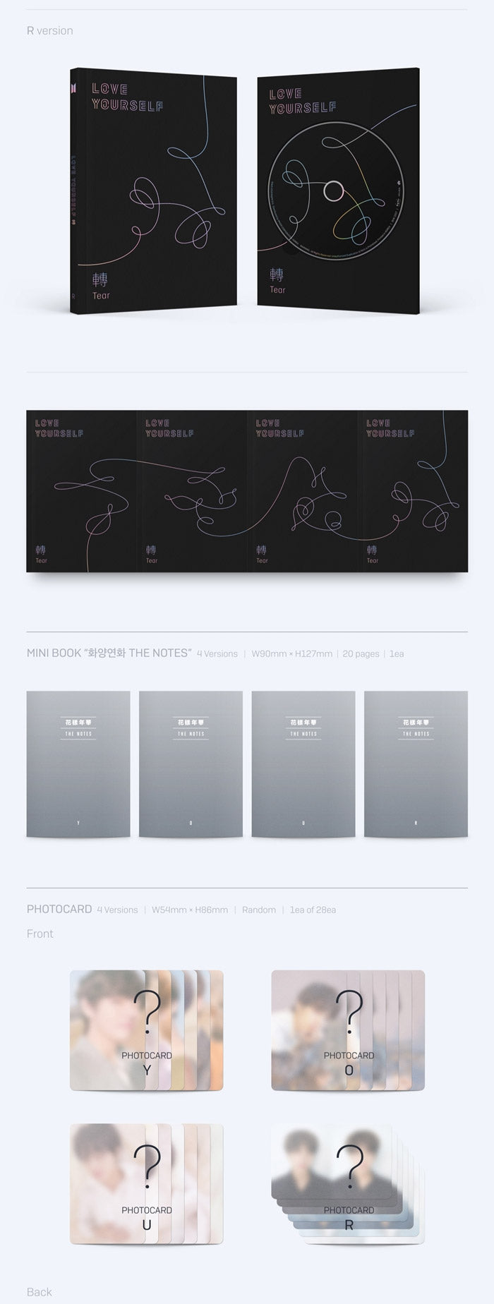 BTS 방탄소년단 - 3rd Full Album 'LOVE YOURSELF: Tear'