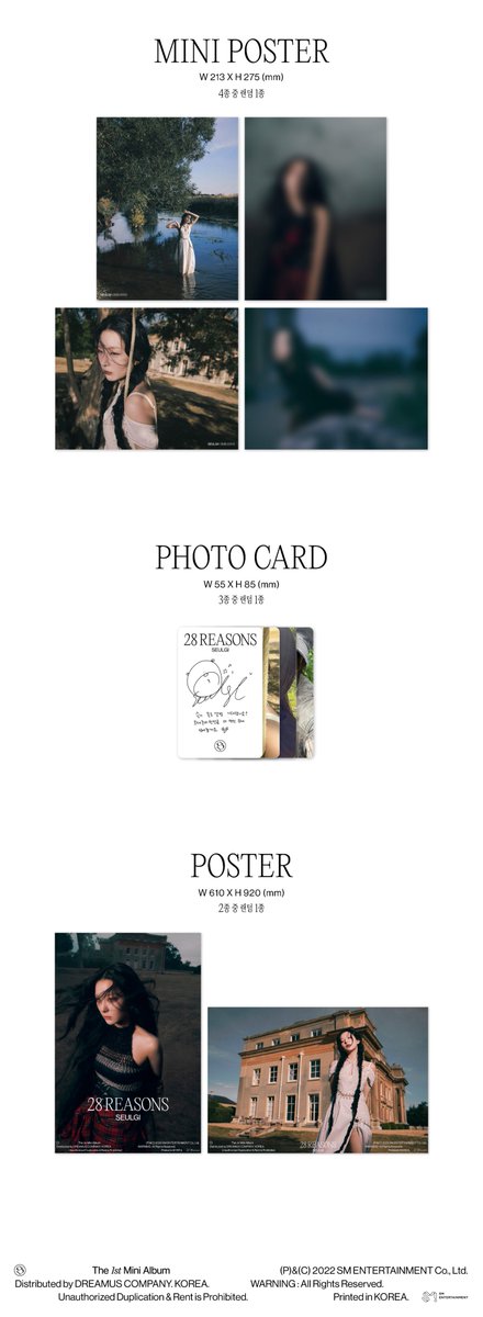 Red Velvet - SEULGI - 1st Mini-Album '28 Reasons' (Photo Book Version)