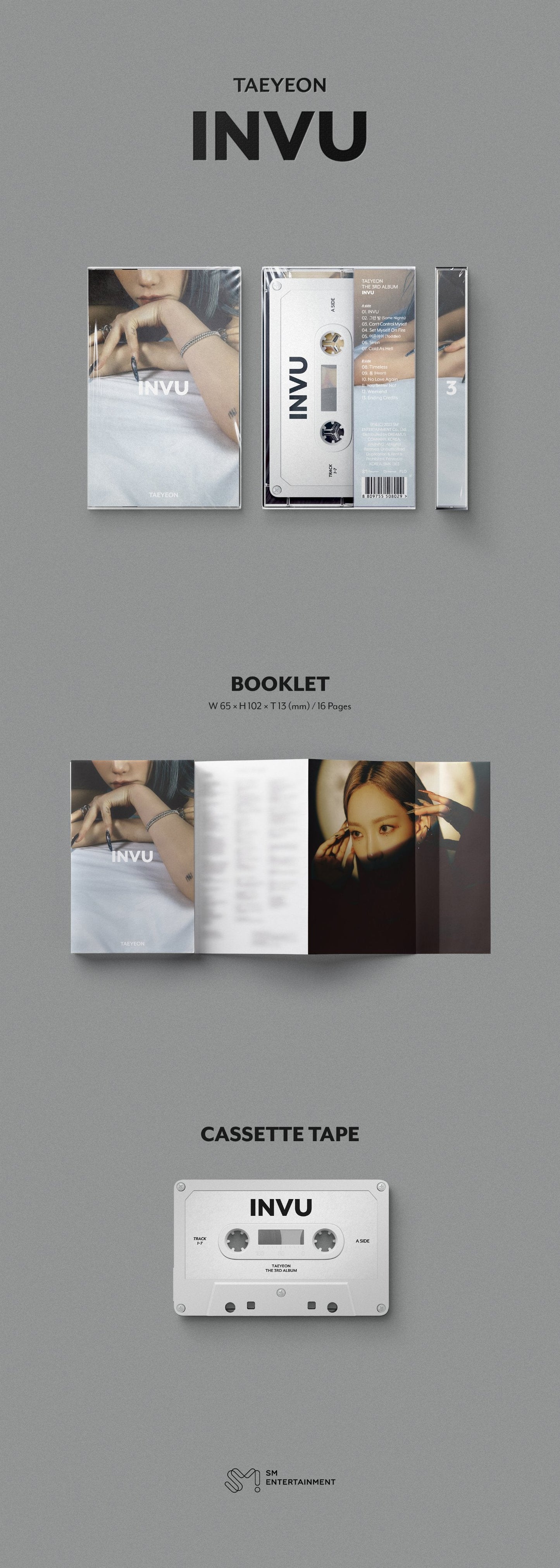 TAEYEON - 3rd Full Album ‘INVU’ (CASSETTE TAPE Version) (Limited Edition)