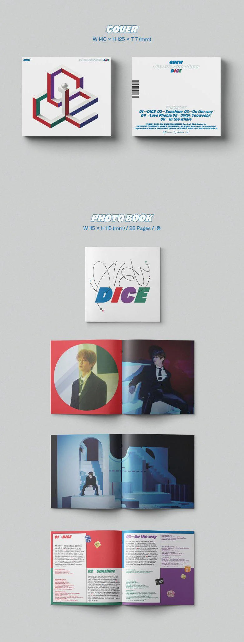 SHINee - ONEW - 2nd Mini-Album ‘DICE’ (Digipack Version)