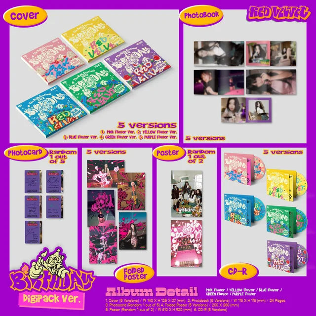 Red Velvet - 8th Mini-Album 'The ReVe Festival 2022 - Birthday' (Digipack Version)