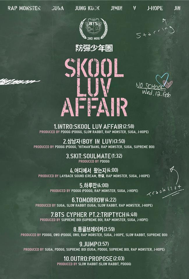 BTS 방탄소년단 - 2nd Mini-Album 'SKOOL LUV AFFAIR'