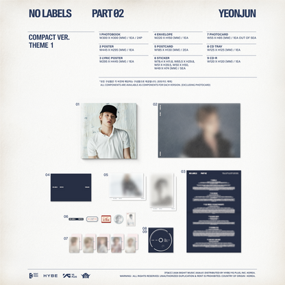 TXT - YEONJUN - 'NO LABELS: PART 02' (Compact ver.) (SIGNED)