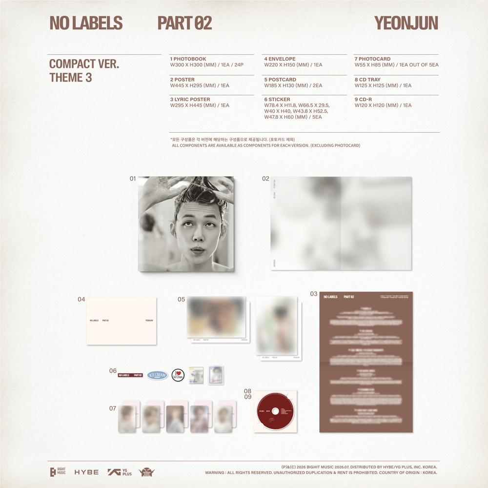 TXT - YEONJUN - 'NO LABELS: PART 02' (Compact ver.) (SIGNED)