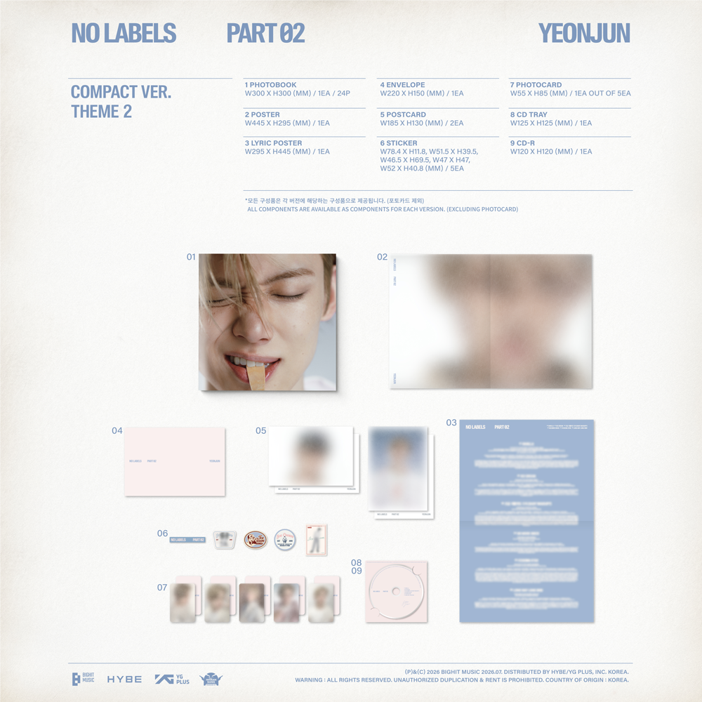 TXT - YEONJUN - 'NO LABELS: PART 02' (Compact ver.) (SIGNED)