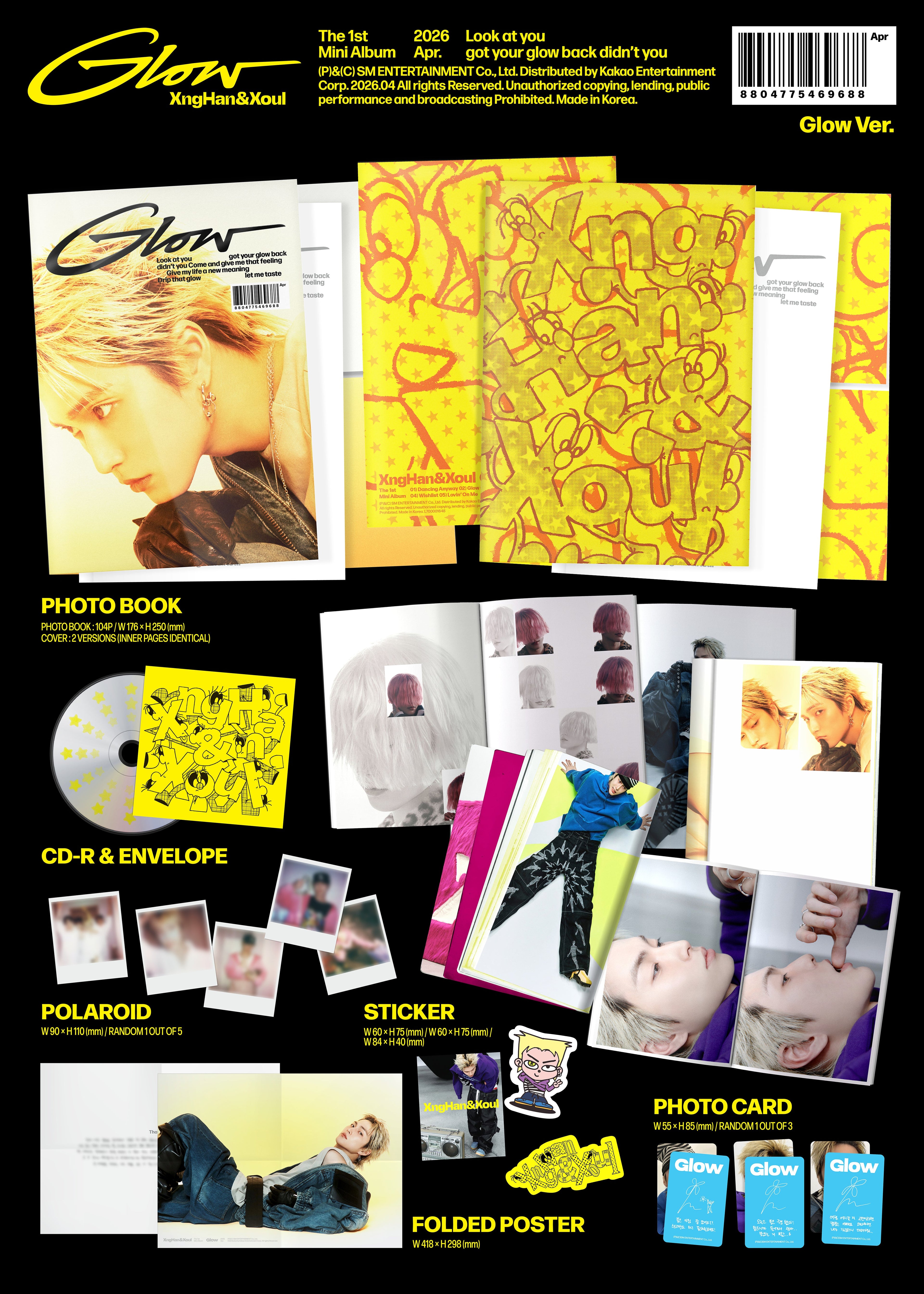 XngHan&Xoul - 1st Mini Album 'Glow' (Glow Ver.)