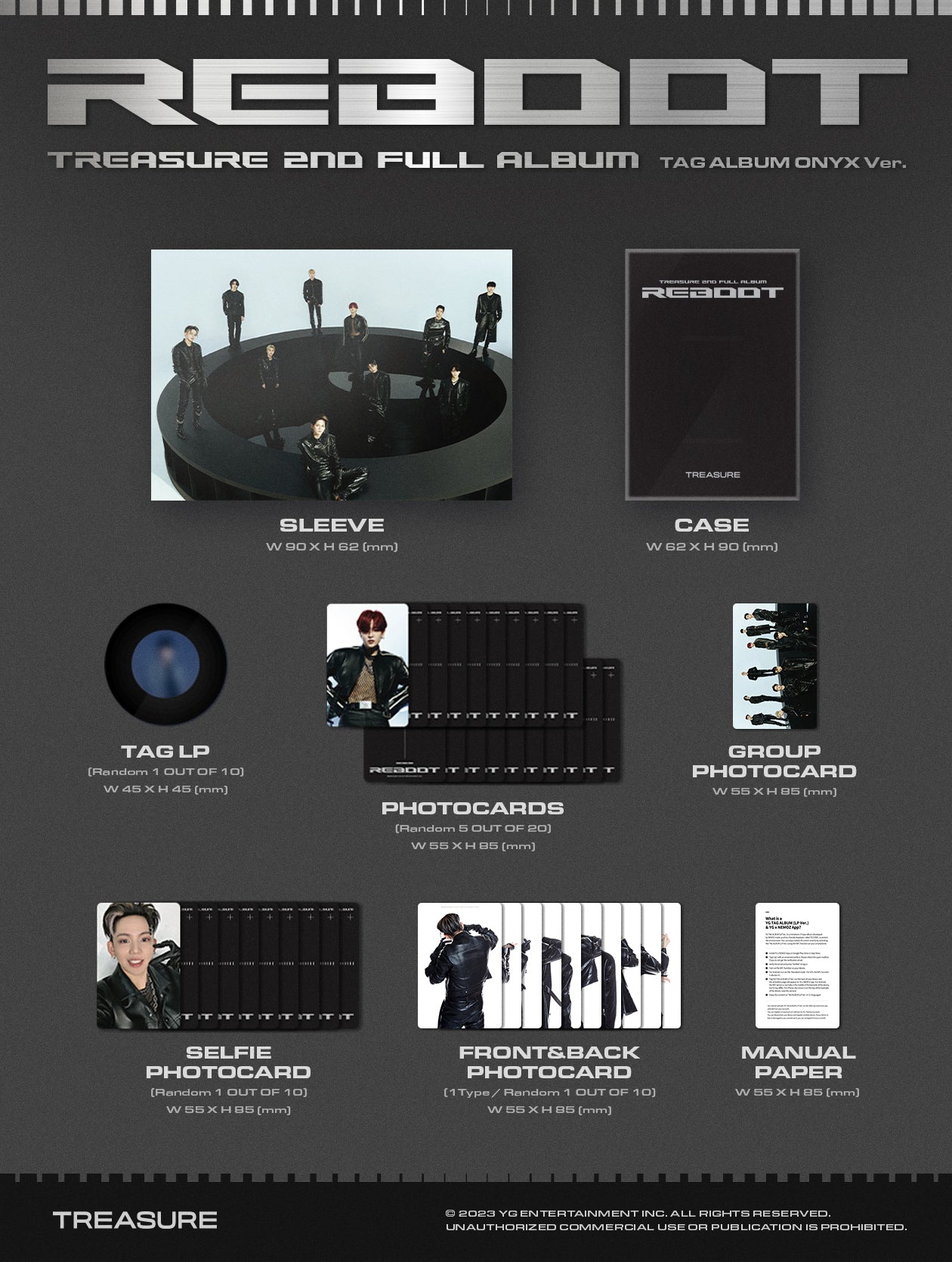 TREASURE - 2nd Full Album 'REBOOT’ (YG TAG Album) + Apple Music POB Photocard