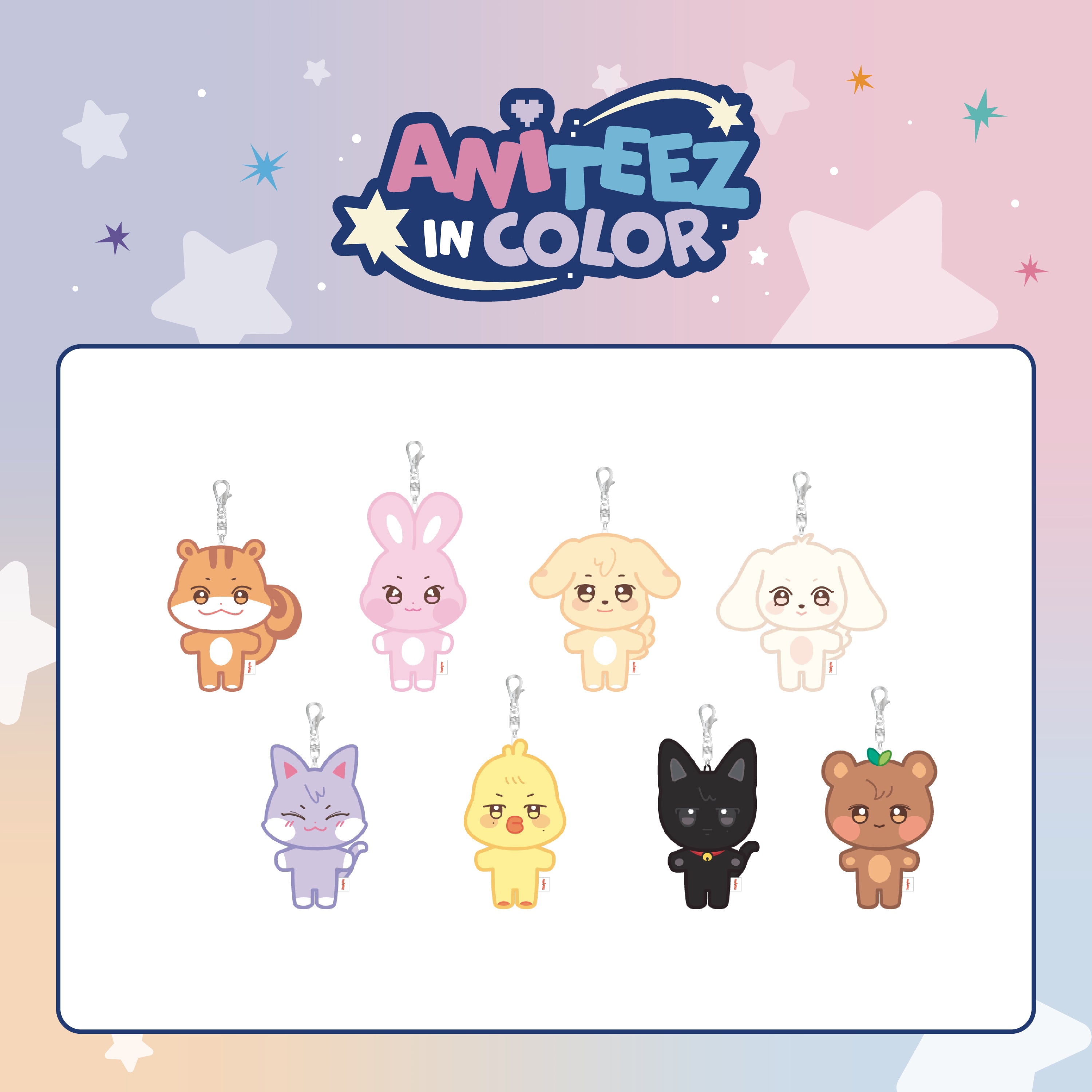 ATEEZ X ANITEEZ - 'ANITEEZ IN COLOR' MD - ANITEEZ PLUSH KEYRING