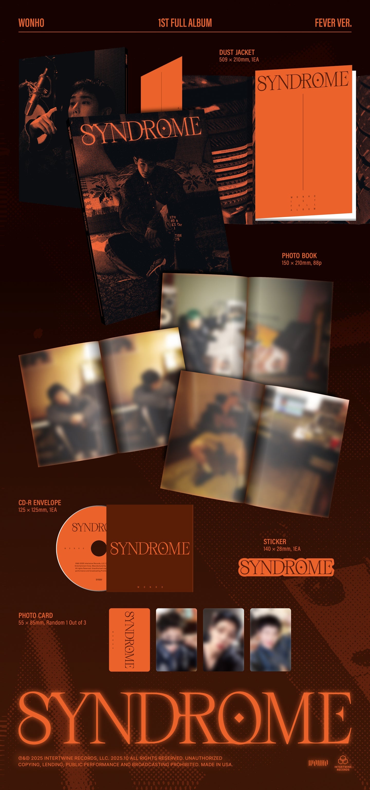 [PRE-ORDER] WONHO - 1st Full Album 'SYNDROME' (U.S. Release)