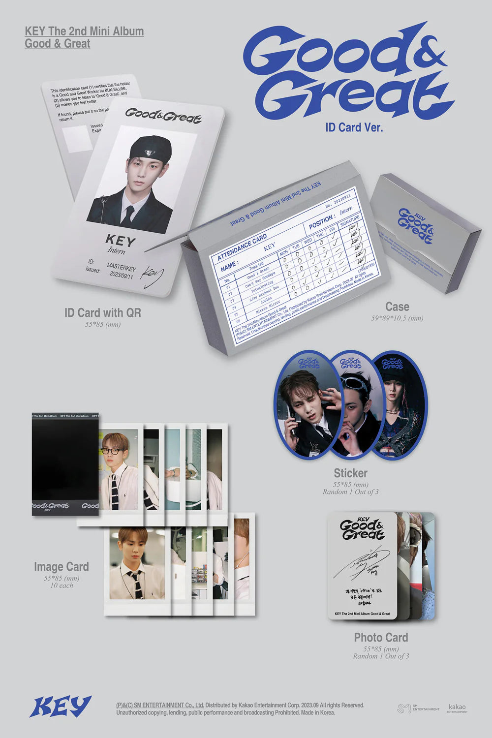 SHINee - KEY - 2nd Mini-Album 'Good & Great' (ID Card Version)