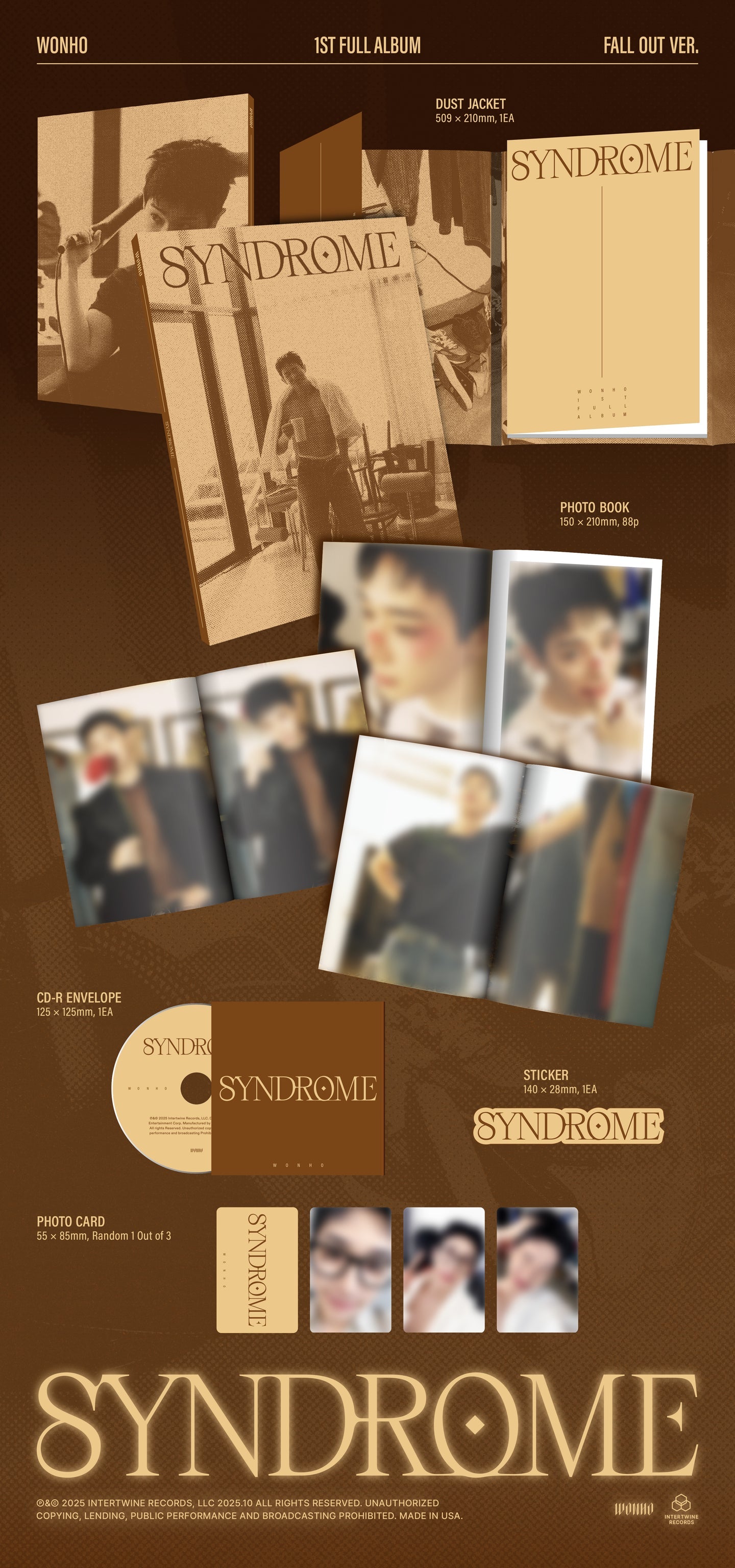 [PRE-ORDER] WONHO - 1st Full Album 'SYNDROME' (U.S. Release)