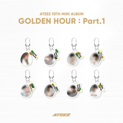 ATEEZ 에이티즈 - [GOLDEN HOUR : Part. 1] OFFICIAL MD - Random Acrylic Keyring