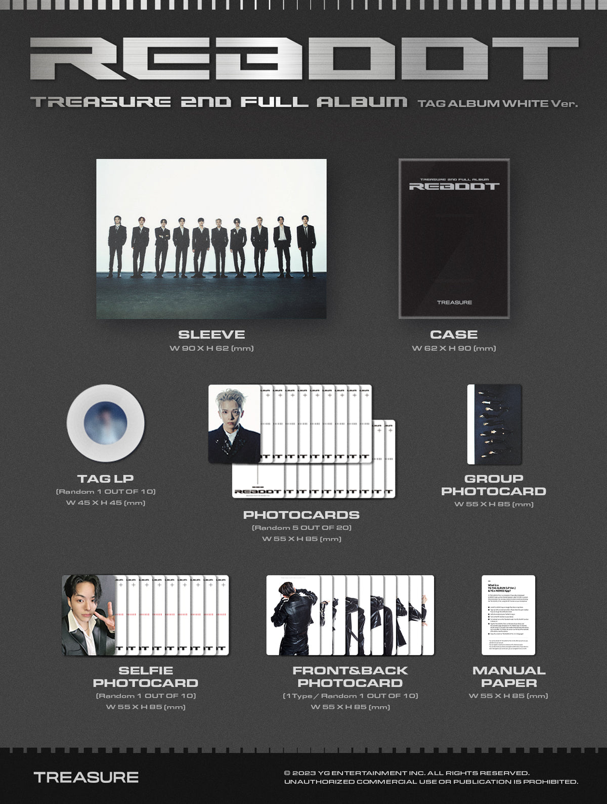 [FINAL SALE] TREASURE - 2nd Full Album 'REBOOT’ (YG TAG Album)