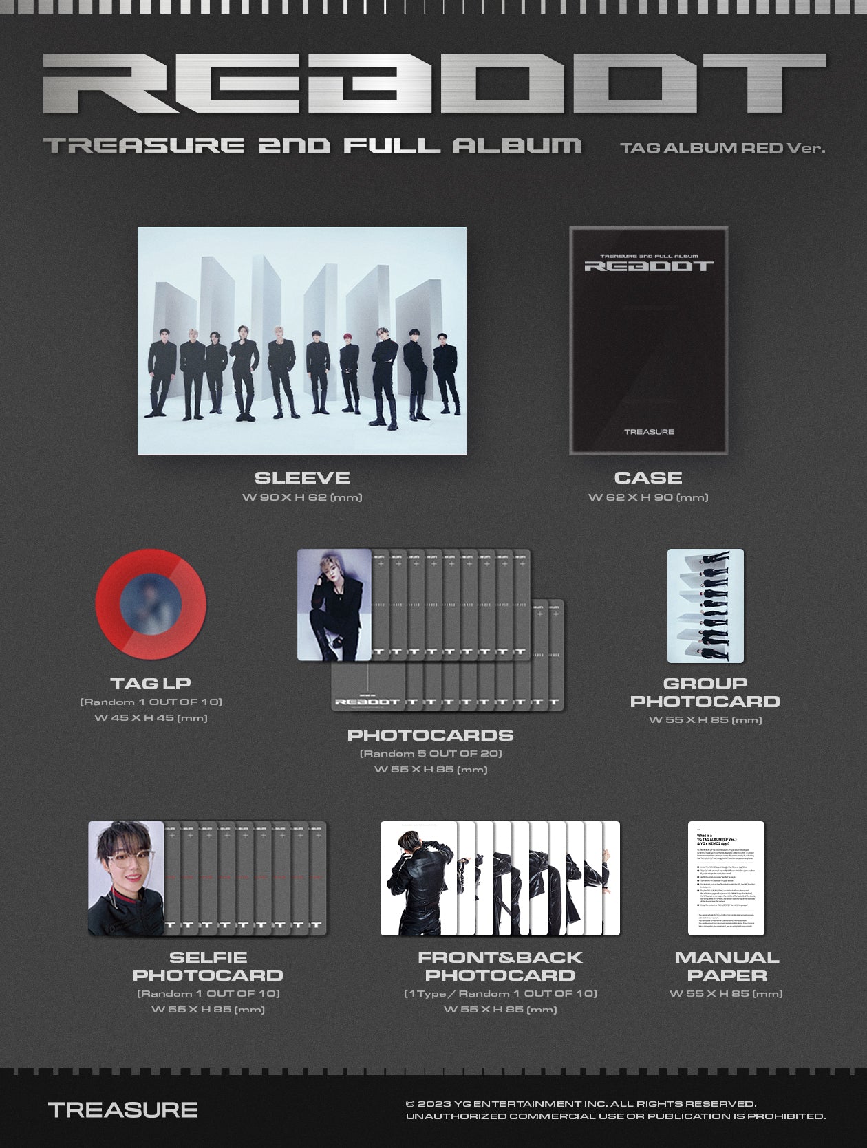 [FINAL SALE] TREASURE - 2nd Full Album 'REBOOT’ (YG TAG Album)