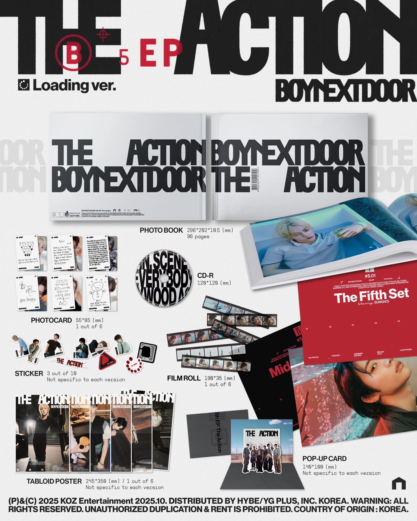 [PRE-ORDER] BOYNEXTDOOR - 5th EP 'The Action' (Photobook ver.) + Apple Music Photocard POB