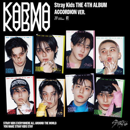 STRAY KIDS - 4th Full Album 'KARMA' (Accordian ver.) + JYP SHOP POB