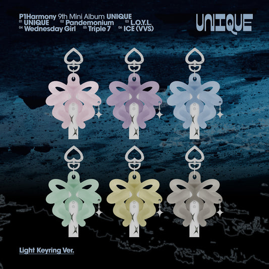 [PRE-ORDER] P1Harmony - 9th Mini Album 'Unique' - Light Keyring Merch