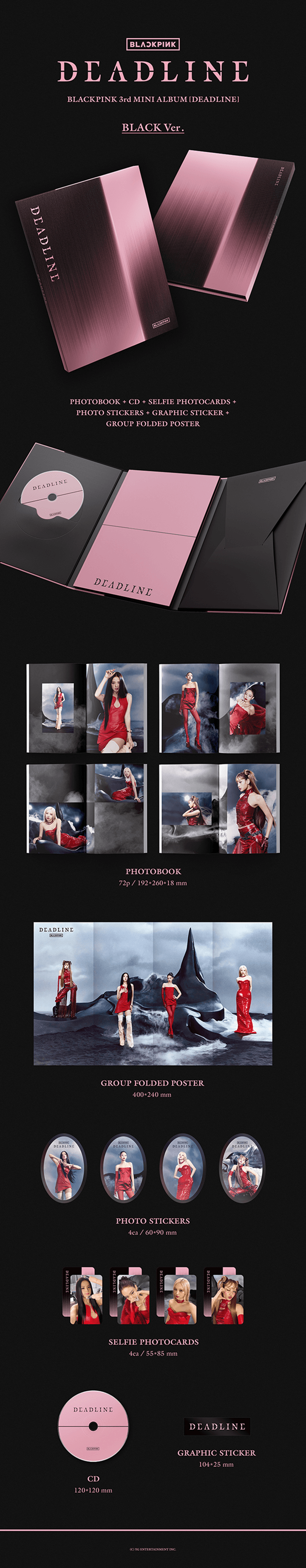 BLACKPINK - 3rd Mini Album 'DEADLINE' (Photobook ver.) + Ktown4u Photocard POB