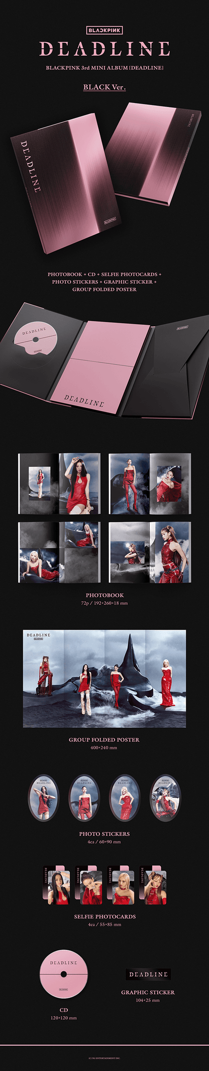 BLACKPINK - 3rd Mini Album 'DEADLINE' (Photobook ver.) + Ktown4u Photocard POB