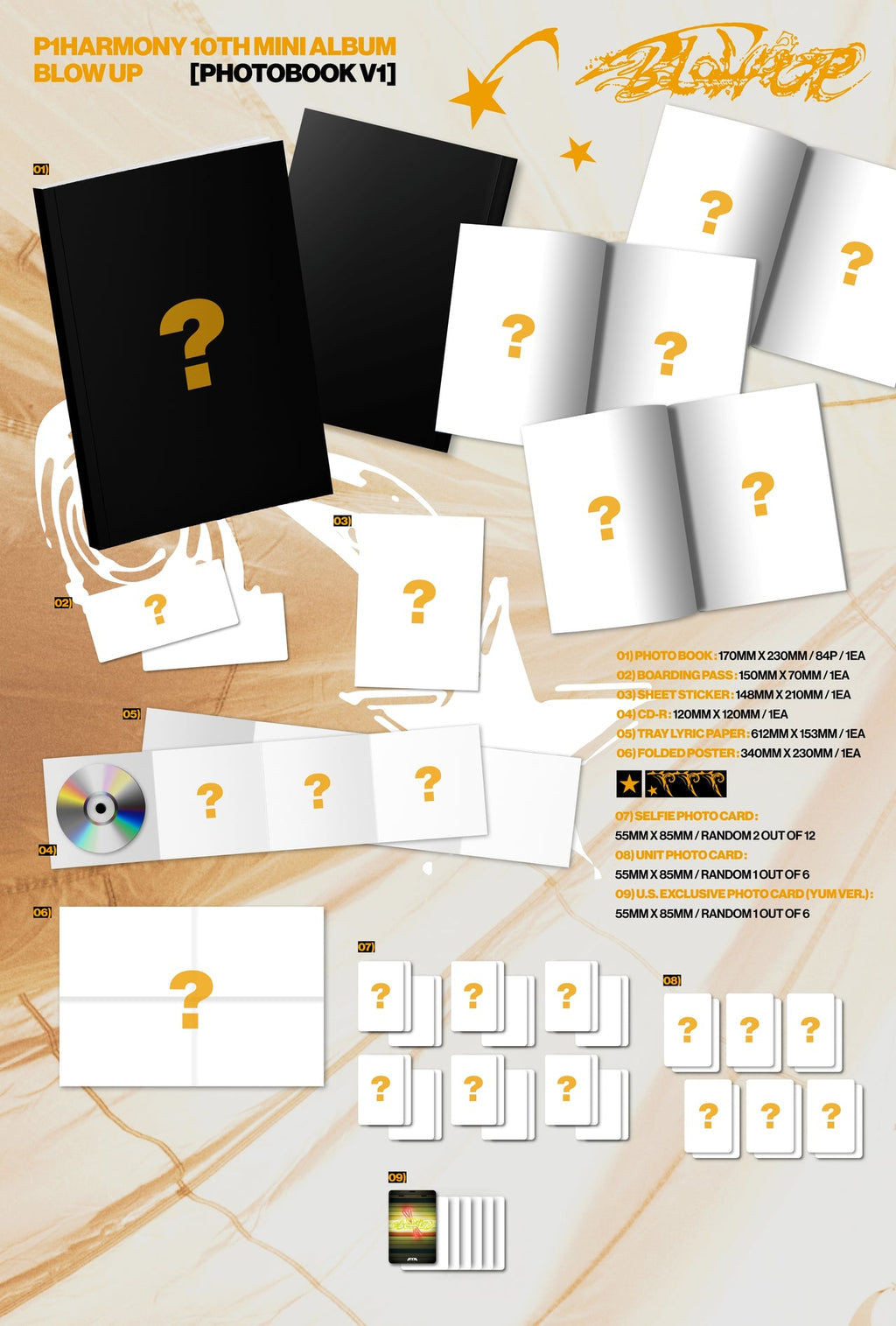 [PRE-ORDER] P1Harmony - 10th Mini Album 'BLOW UP' (Photobook ver.) (Random Member Signed)