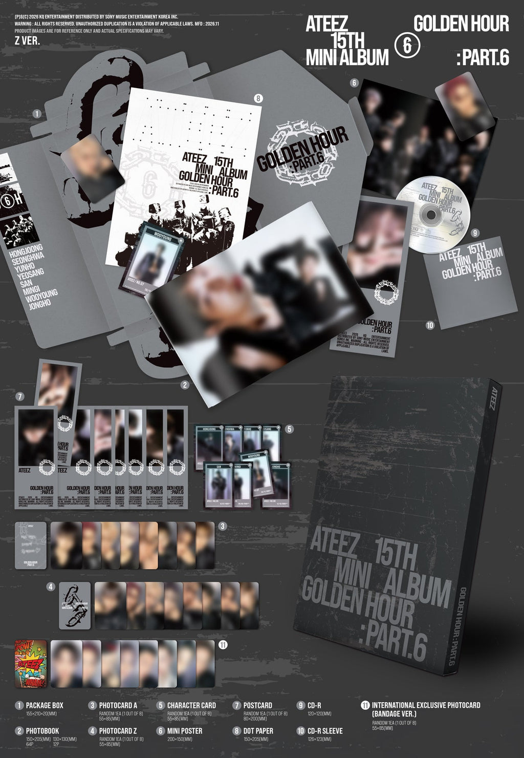 [PRE-ORDER] ATEEZ - 'GOLDEN HOUR: PART.6' (Standard ver.) (Random Member Signed)