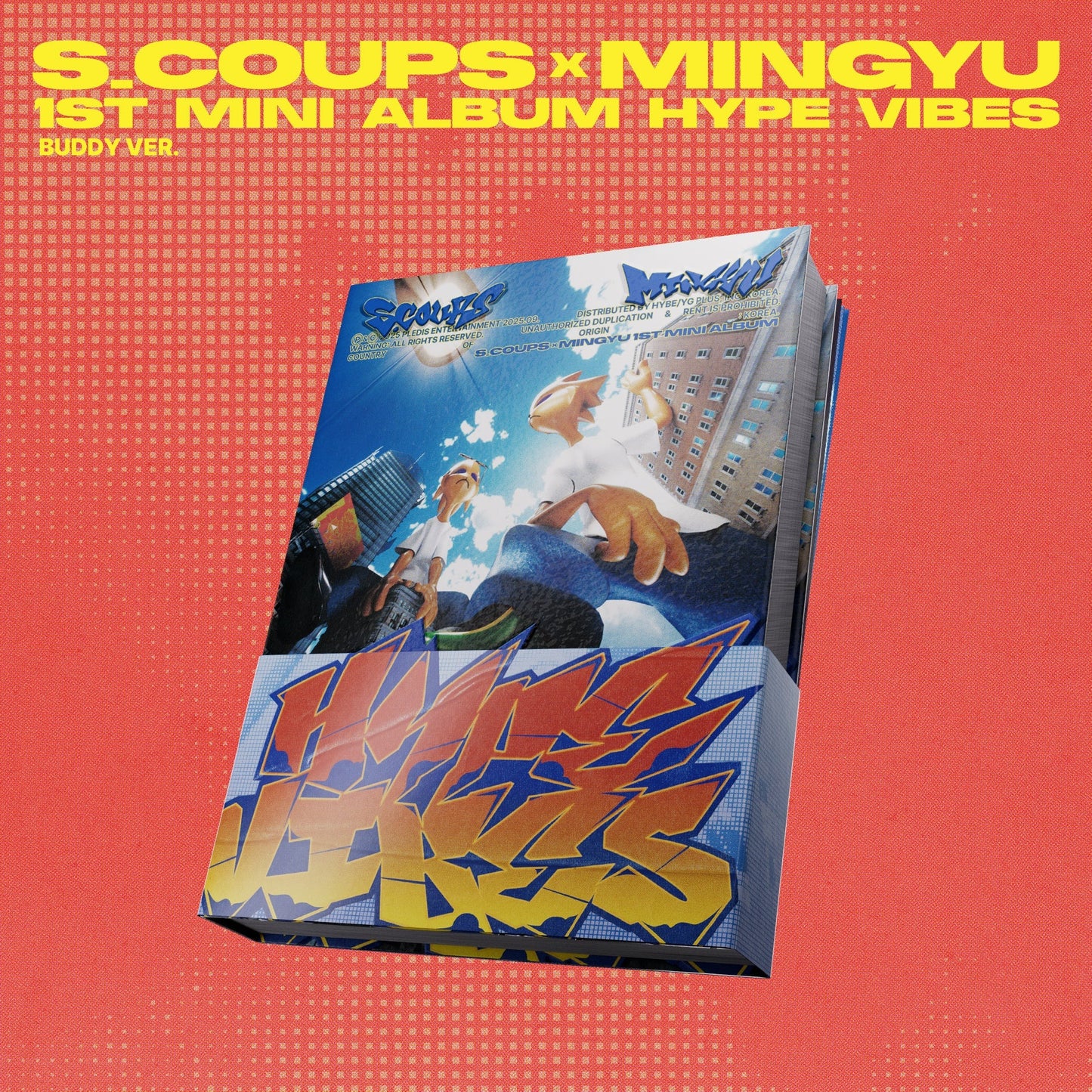 [PRE-ORDER] Seventeen - S.COUPS X MINGYU - 1st Mini Album 'HYPE VIBES' (Standard ver.) + SOUNDWAVE POB Photocard
