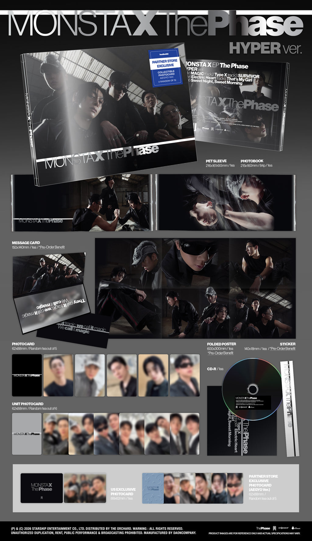 MONSTA X - 'The Phase' (Photobook ver.) (hello82 PARTNER STORE Exclusive)