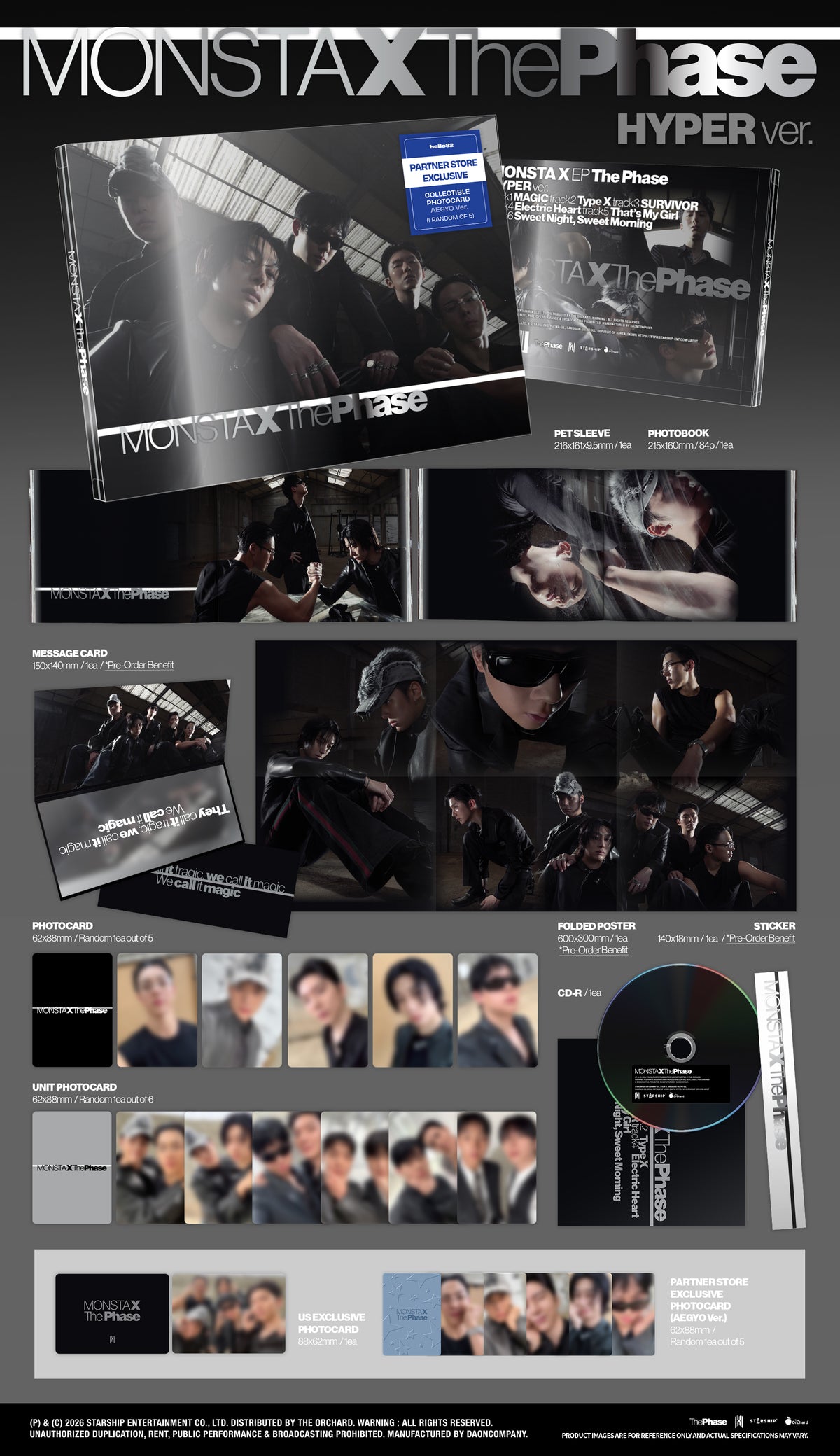 MONSTA X - 'The Phase' (Photobook ver.) (hello82 PARTNER STORE Exclusive)