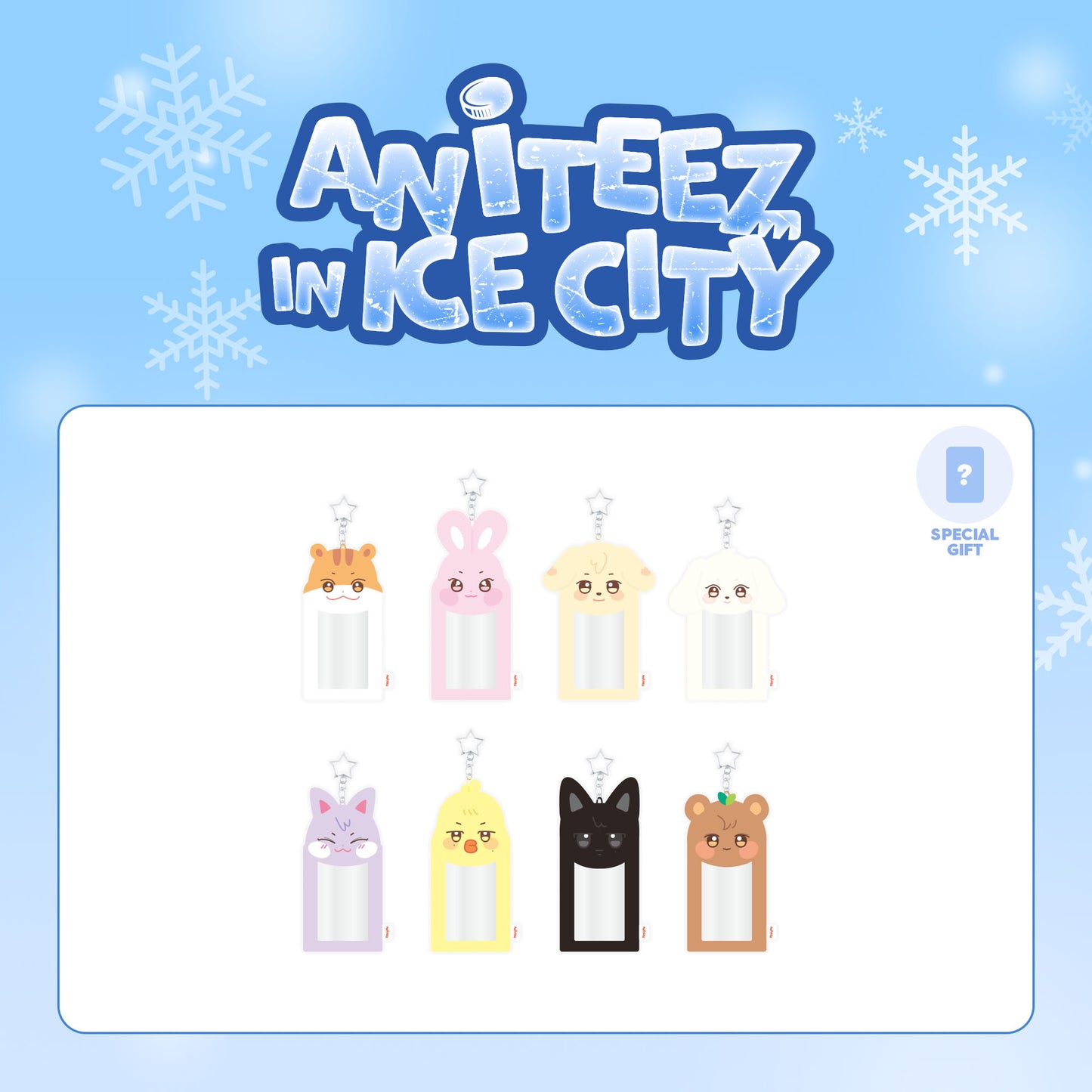 ATEEZ 에이티즈 - 'ANITEEZ IN ICE CITY' MD - Plush Photocard Holder Keyring