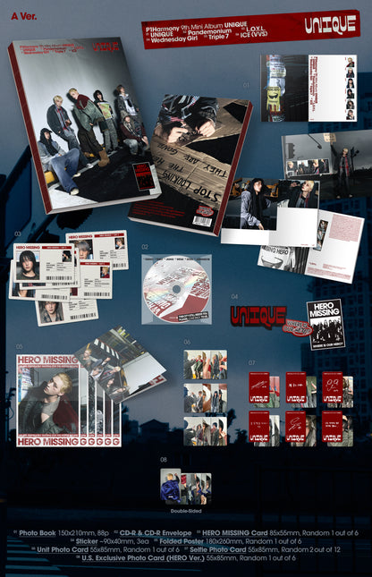 P1Harmony - 9th Mini Album 'Unique' (Standard ver.) (RANDOM MEMBER SIGNED)