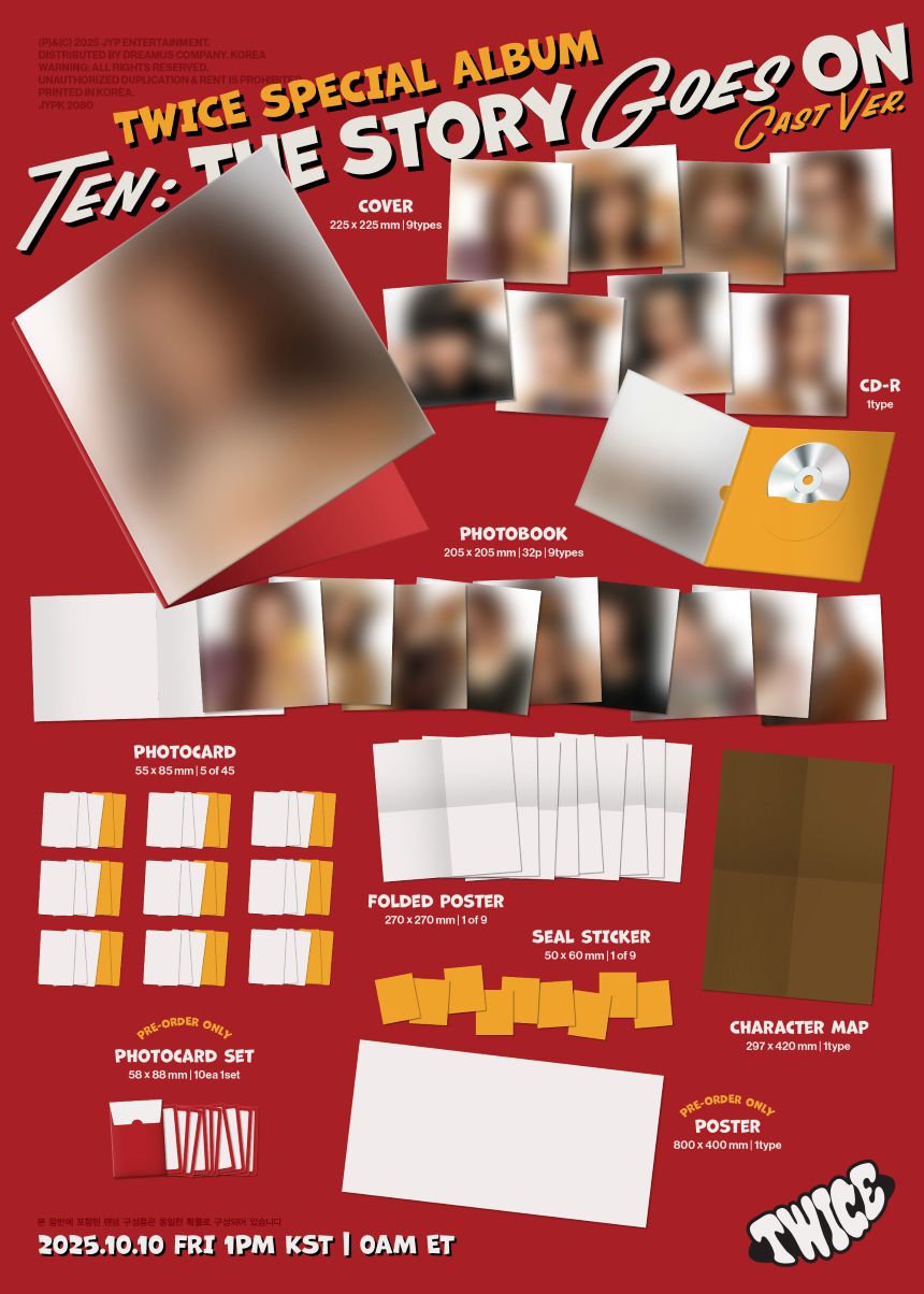 [PRE-ORDER] TWICE - TEN: The Story Goes On (Cast ver.)